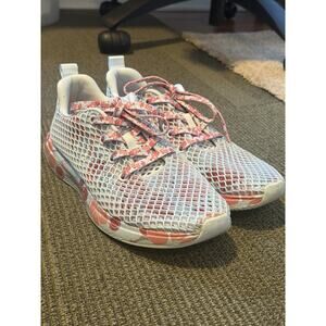 NOBULL Women's Diamond Mesh Floral Trainers Running Sneaker Shoes, Size 9W